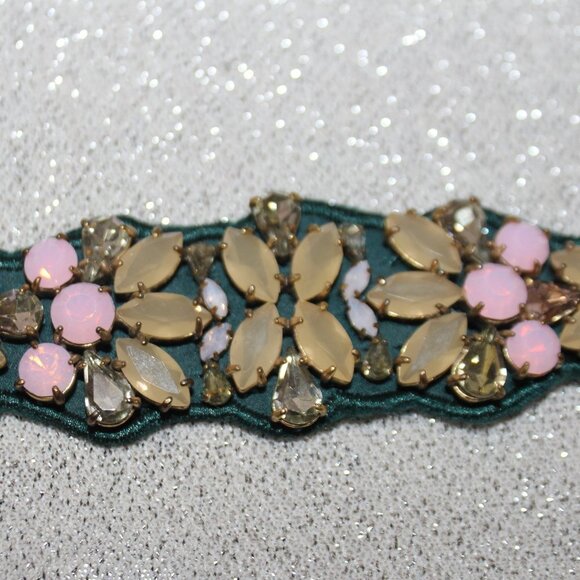 J. Crew Colorful Fabric-backed Rhinestone Chocker - Picture 5 of 8